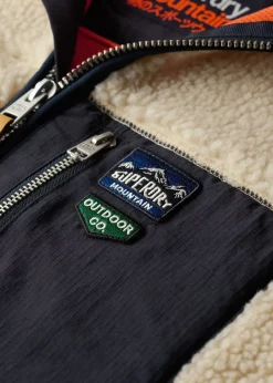 Superdry VINTAGE RETRO FLEECE GILET Oatmeal Beige