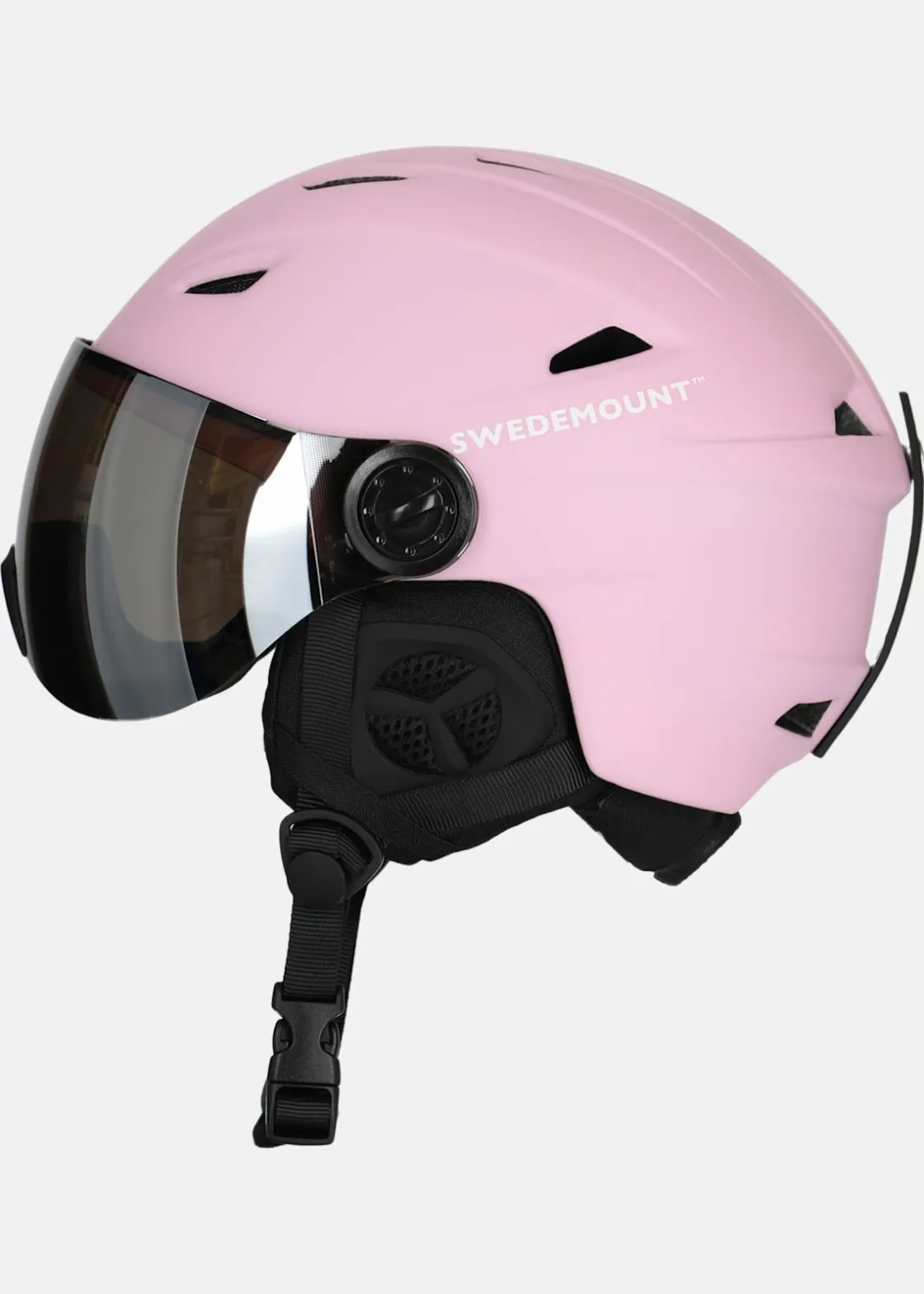 Outlet Swedemount Visor Ski Helmet JR Pink