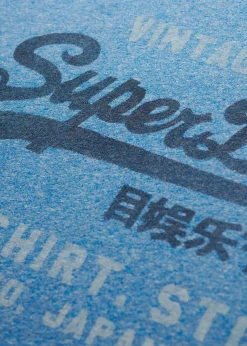 Best Superdry VL CLASSIC RELAXED TEE Fresh Blue Grit