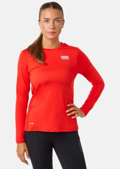 Outlet Huski Wear W Active Top LS Huski Red