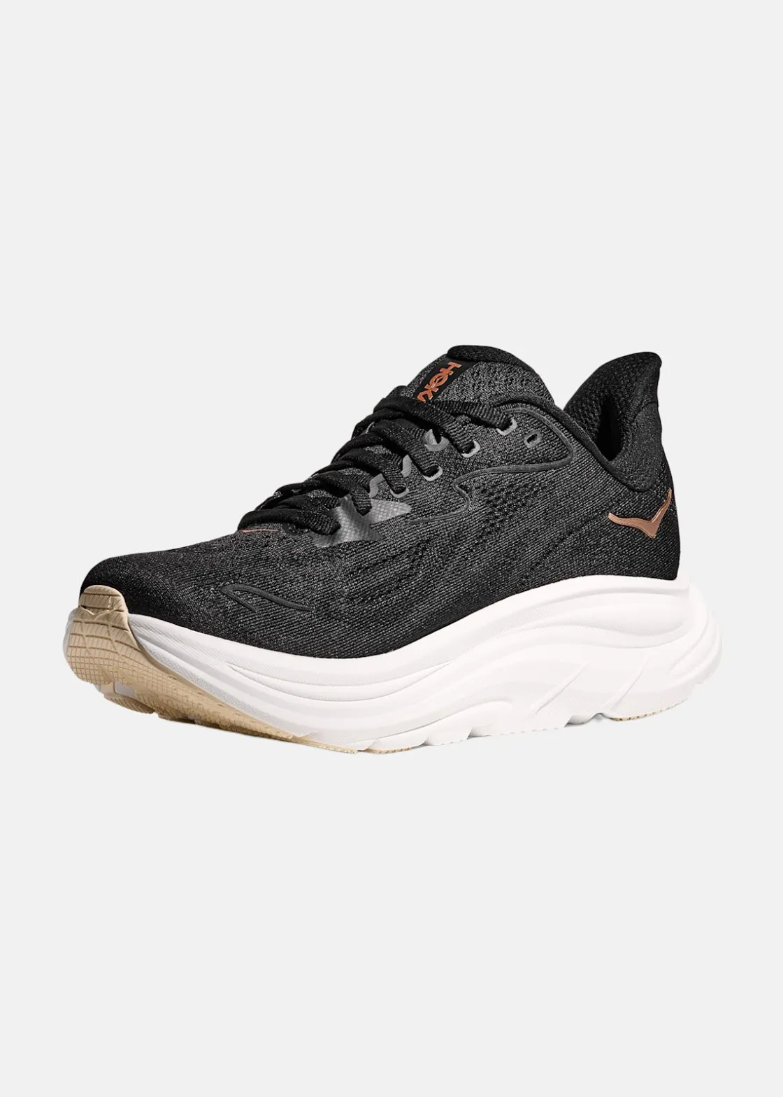 New Hoka W CLIFTON 10 BLACK / ROSE GOLD