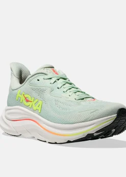Sale Hoka W CLIFTON 10 WIDE SEA GLASS / NEON FLAME