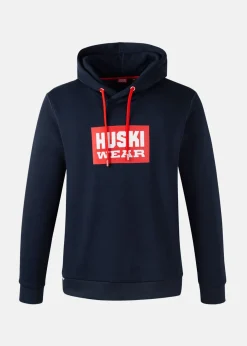 Hot Huski Wear W Logo Hoody Navy Blue