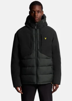 Lyle&scott Wadded Hybrid Jacket Jet Black
