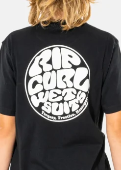 Discount Rip Curl WETSUIT ICON TEE -KIDS BLACK