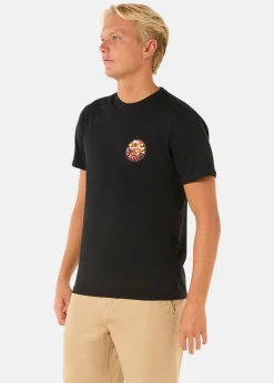Hot Rip Curl WETTIE PASSAGE ICON TEE BLACK