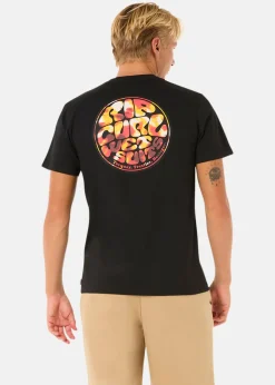 Hot Rip Curl WETTIE PASSAGE ICON TEE BLACK