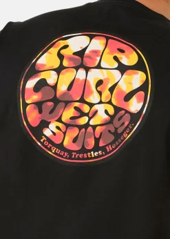 Hot Rip Curl WETTIE PASSAGE ICON TEE BLACK