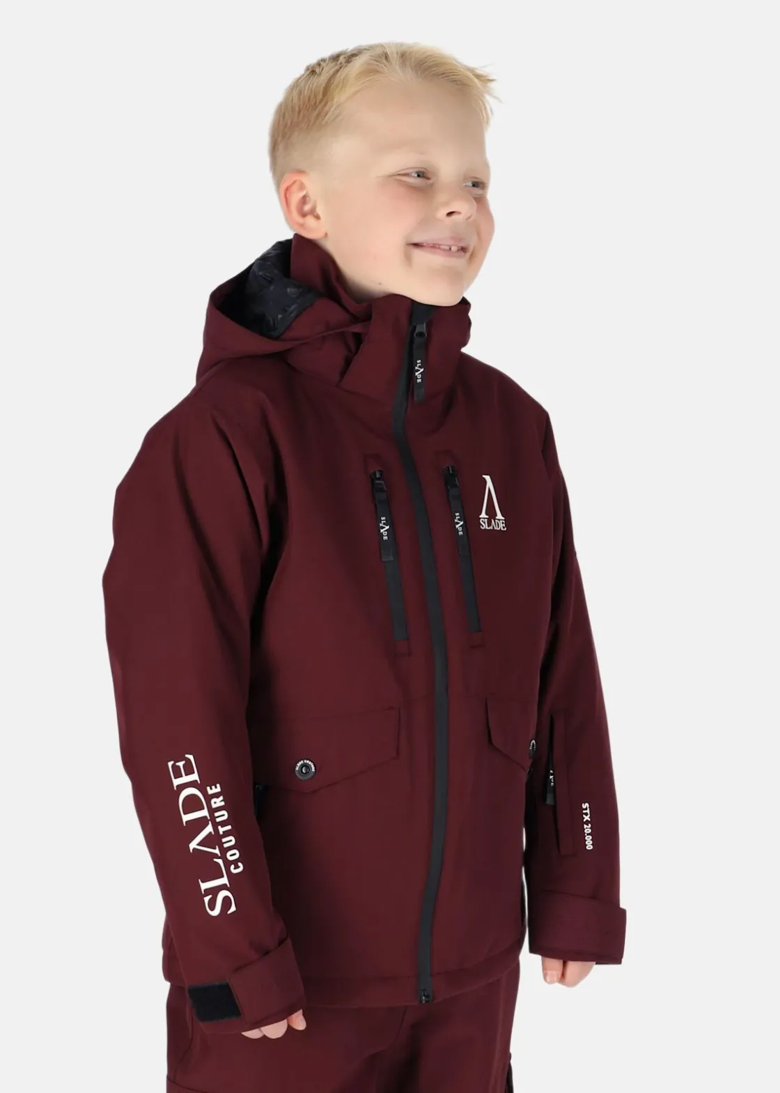 Clearance Slade Whistler Shell Jacket JR Burgundy