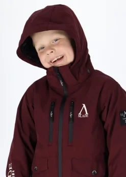 Clearance Slade Whistler Shell Jacket JR Burgundy
