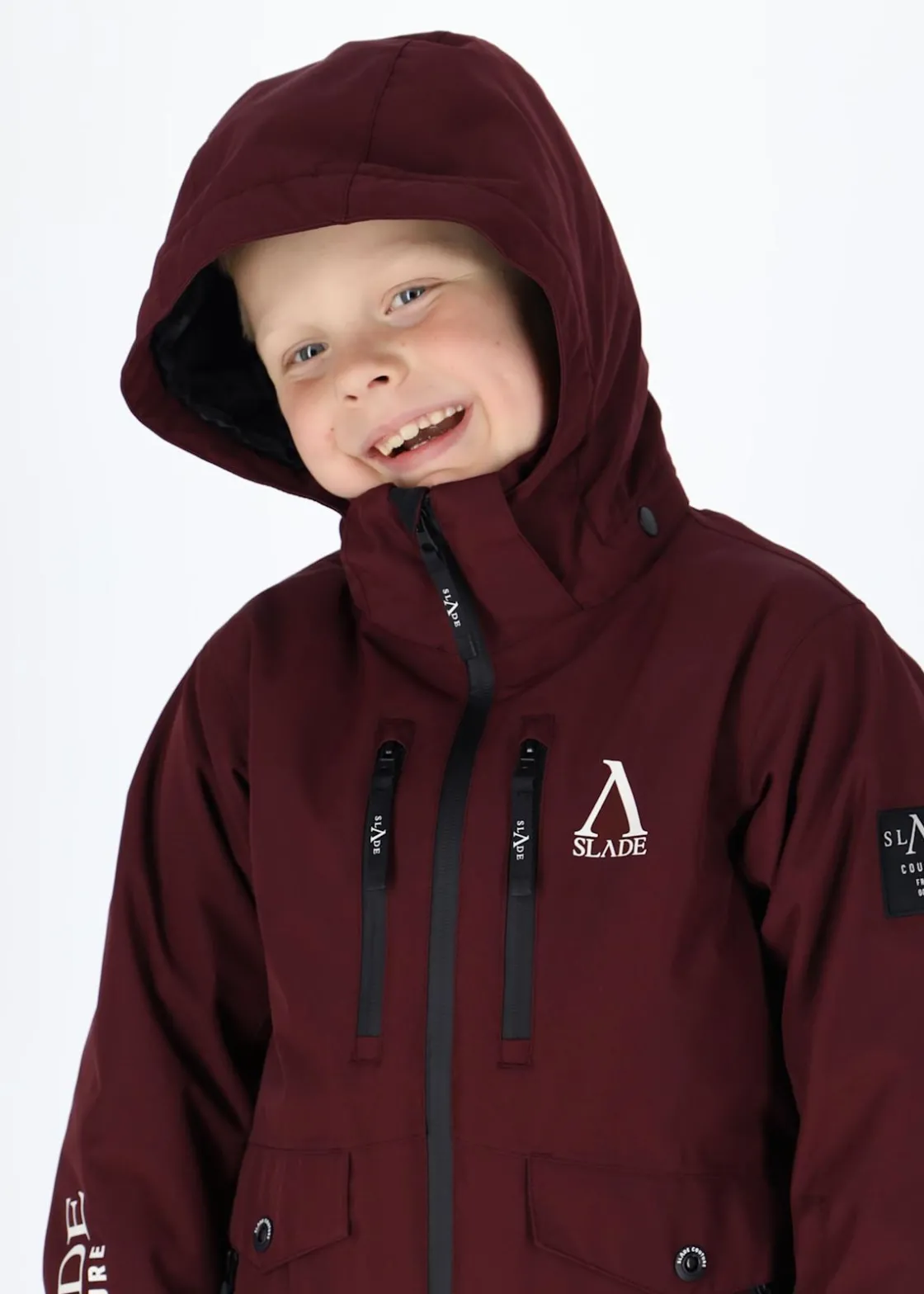 Clearance Slade Whistler Shell Jacket JR Burgundy