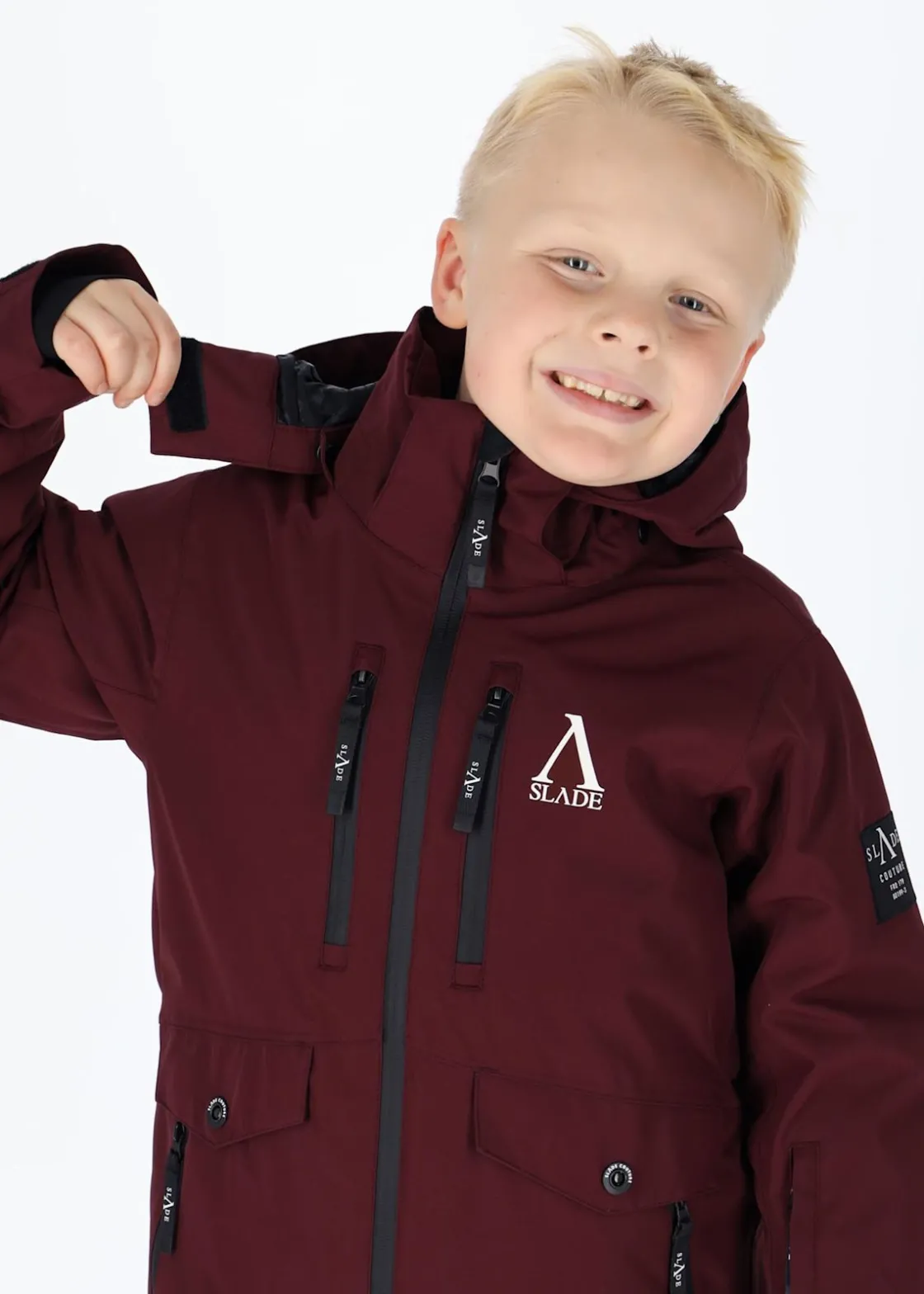 Clearance Slade Whistler Shell Jacket JR Burgundy