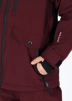 Clearance Slade Whistler Shell Jacket JR Burgundy