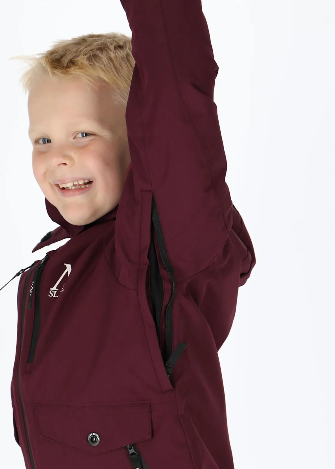 Clearance Slade Whistler Shell Jacket JR Burgundy