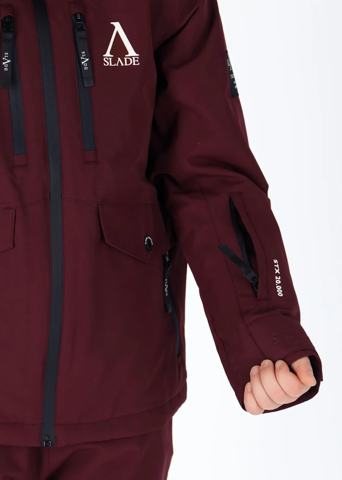 Clearance Slade Whistler Shell Jacket JR Burgundy
