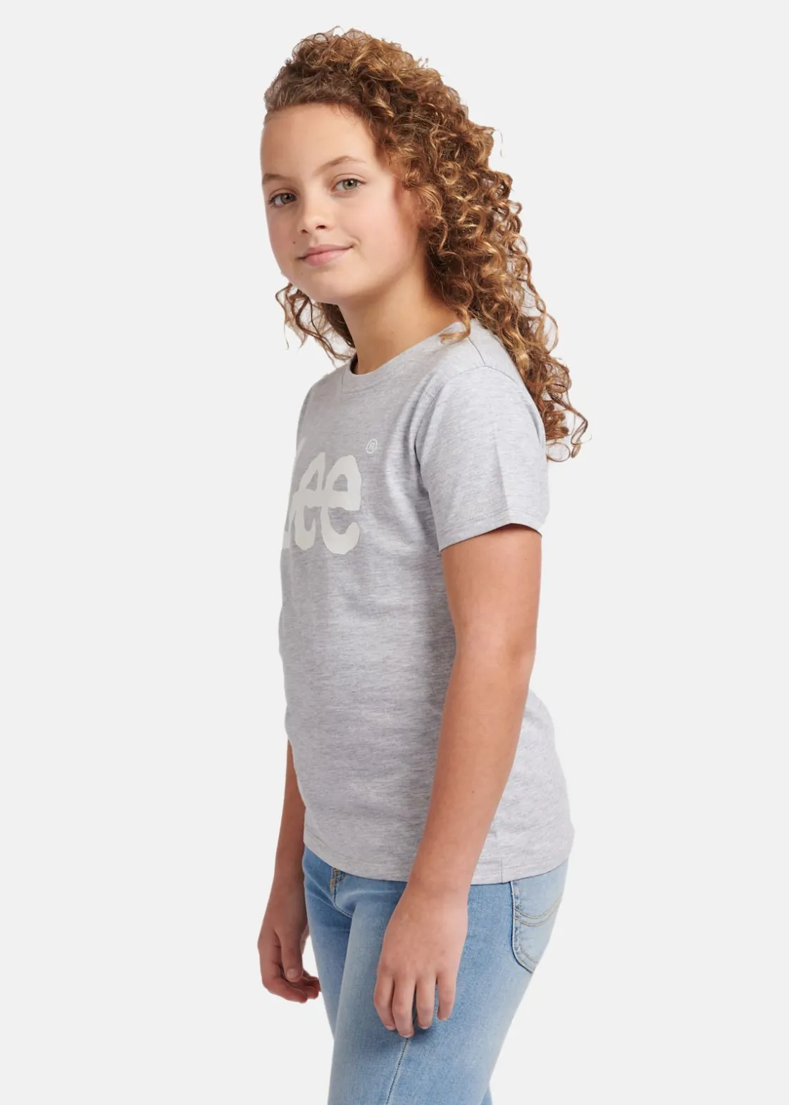 Clearance Lee Kids WOBBLY LEE GRAPHIC TSHIRT Pearl Grey Marl