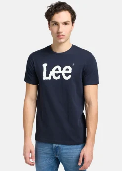 Lee WOBBLY_LOGO_TEE NAVY_DROP BLUE