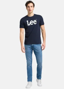Lee WOBBLY_LOGO_TEE NAVY_DROP BLUE