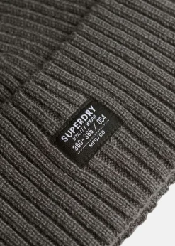 Superdry WORKWEAR KNITTED BEANIE HAT Charcoal
