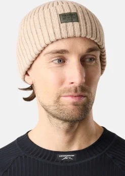 Superdry WORKWEAR NEP KNITTED BEANIE Stone Beige Nep