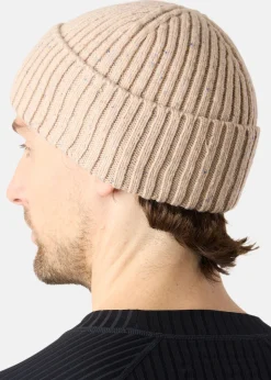 Superdry WORKWEAR NEP KNITTED BEANIE Stone Beige Nep