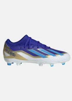 Clearance Adidas X CRAZYFAST LEAGUE FG J MESSI LUCBLU/BLUBRS/FTWWHT