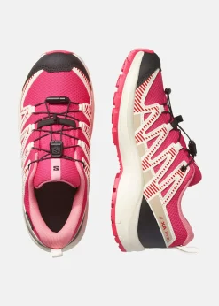 Discount Salomon XA PRO V8 WATERPROOF Rouge Red / Vanilla Ice / Flamingo Pink