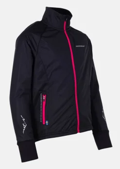 Outlet Swedemount X.C.S. Wasa Jacket JR Black/Fresh Pink