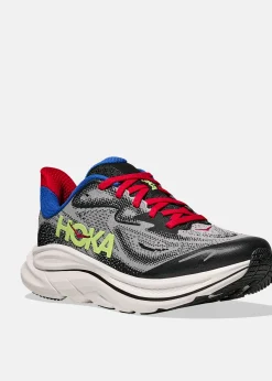 Clearance Hoka Y CLIFTON 10 YOUTH FOGGY GREY / BLACK