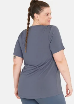 Clearance Q-collection Zamilla W Loose Fit S/S Tee Folkstone Gray